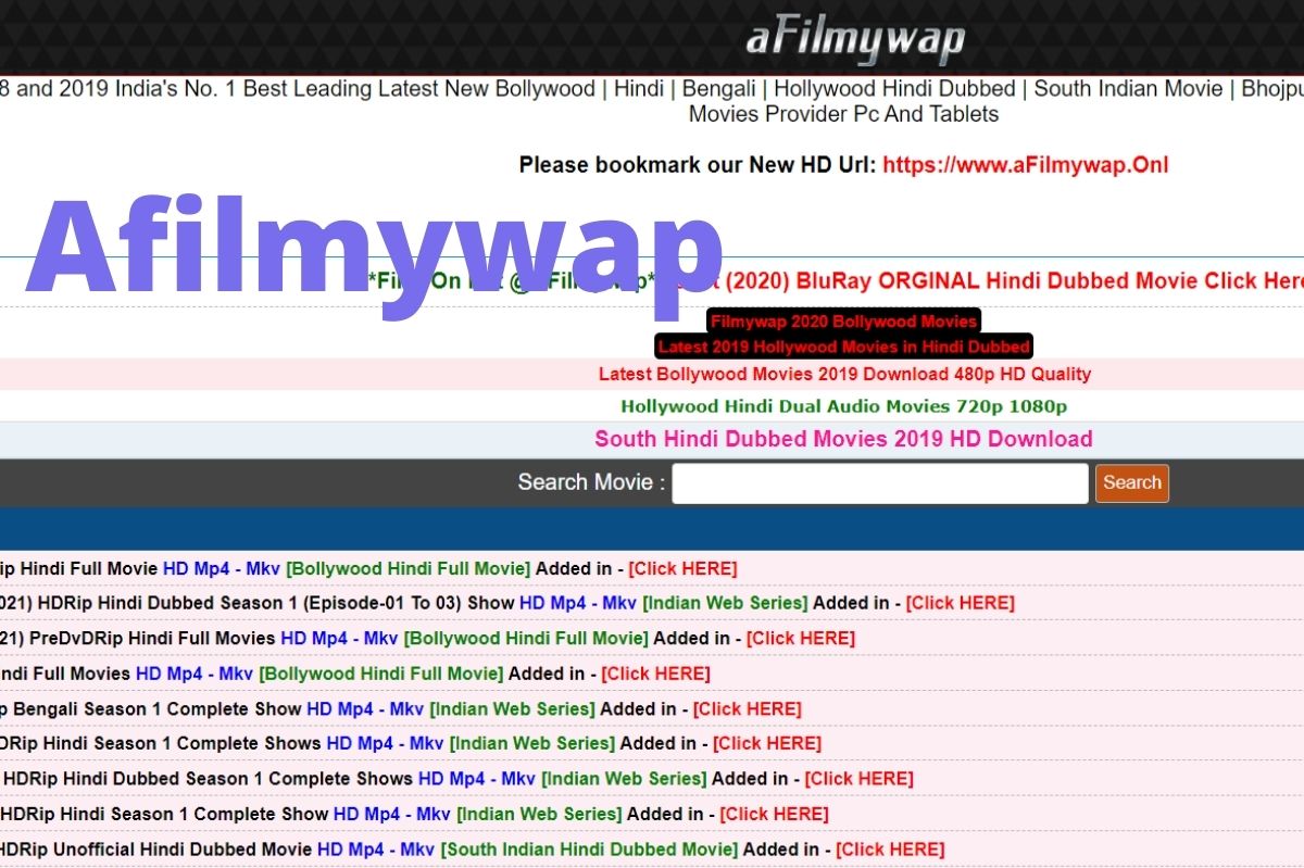 Afilmywap – FREE 1080p Quality Movies From Hollywood, Bollywood, And Tollywood